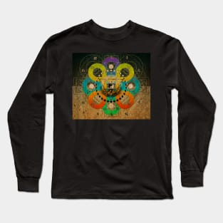 Cosmic Flow Tapestry - Rainbow Long Sleeve T-Shirt